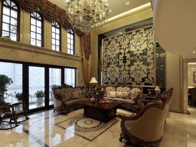 370平自建别墅欧式风格装修效果图