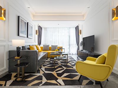 东韵雅苑125平简美风格装修效果图案例