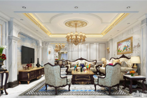 【中山信鸿装饰】山雅居乐欧式风格180平米装修效果图案例