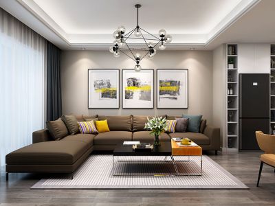 五堰新天地113平米北欧风格装修案例