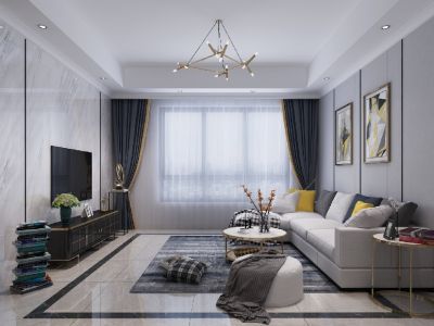 建达花园简约风格80平米二居室装修案例