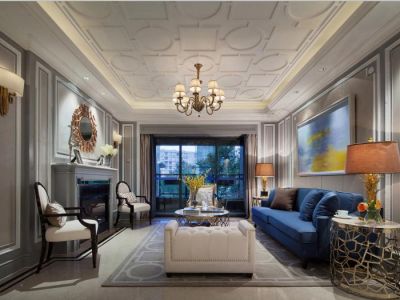 国瑞蓝山郡125平米三居室装修案例