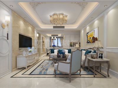 国贸集悦欧式风格135平米三居室装修案例