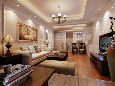 园博一号欧式风格152平米四居室装修案例