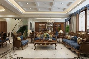 【华杰东方装饰】哈尔滨外滩首府欧式风格151平米装修效果图案例