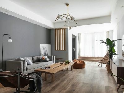 水岸阳光北欧风格90平米二居室装修案例