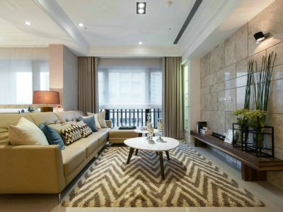 心怡紫晶城欧式风格135平米装修案例