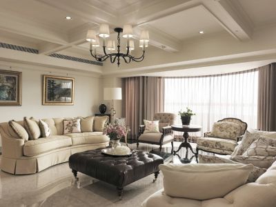 中华名园二期美式风格168平米装修设计案例