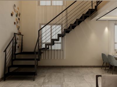 橡树湾98平米复式复古风格装修案例