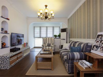 晓港名城御港湾混搭风格143平米三居室装修案例