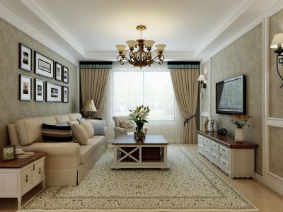 世茂诺沙湾现代风格141平米三居室装修案例