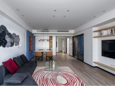 紫裕兰庭117平米简约风格装修案例