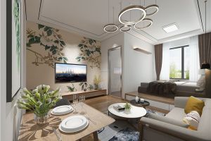 【华杰东方装饰】哈尔滨恒大玖郡现代风格86平米装修效果图案例