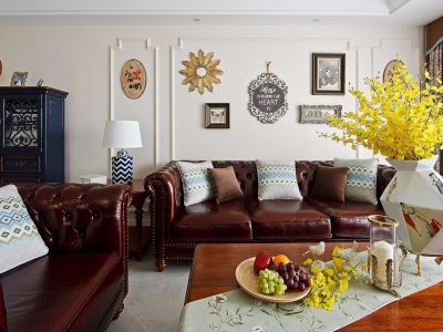 东正棕榈泉105平米美式风格设计案例