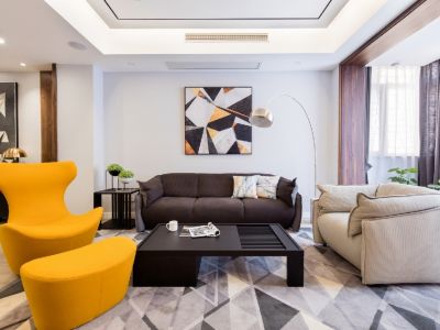 春天花园现代风格89平米二居室装修案例