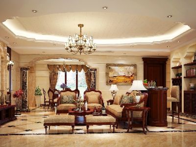 升禾绿城世界美式风格装修案例