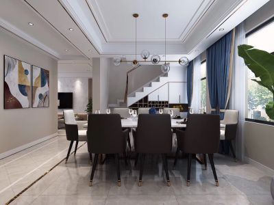 公园海复式楼装修案例