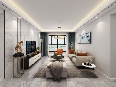 橄榄城124平米现代风格装修案例