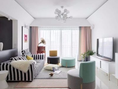 碧翠锦华现代风格89平米三居室装修案例