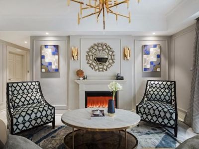 龙湖曲江畔美式风格156平米三居室装修案例