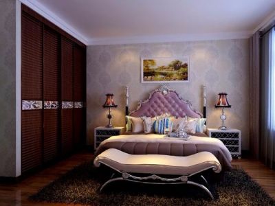 融创天朗·臻园美式风格140平米三居室装修案例