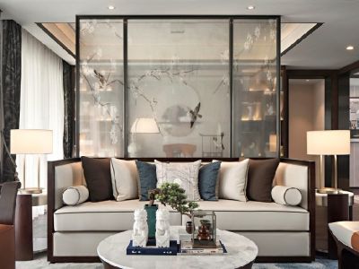 首创天阅嘉陵三居102平新中式风格装修案例