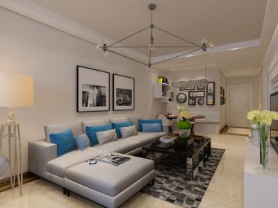 锦绣年华宜家风格102平米三居室装修案例