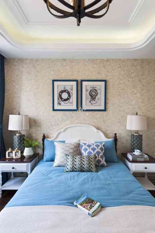 三居116平地中海风格卧室家装设计图