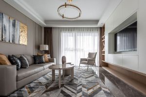 【南充德艺家装饰】中南·春江阅现代风格110平米装修效果图案例