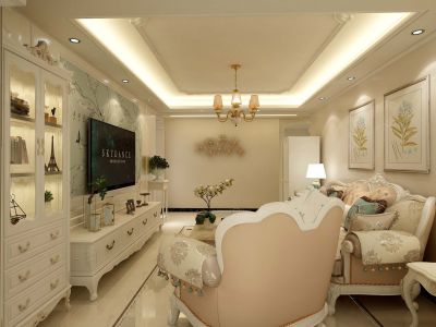 爱地花园欧式风格127平米三居室装修案例