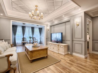 盛世华章美式风格136平米三居室装修案例