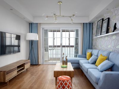 和达玺悦北欧风格90平米二居室装修案例