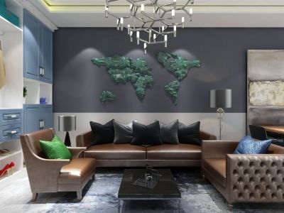 国奥玫瑰园150平四居室现代风格