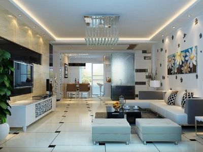 时代云图三居103平现代简约风格装修案例