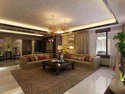 星际豪庭三居116平现代风格装修案例