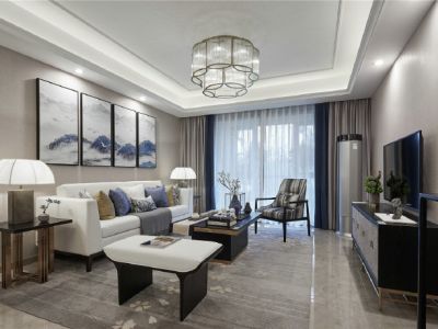 祥生金麟府现代风格130平米三居室装修案例