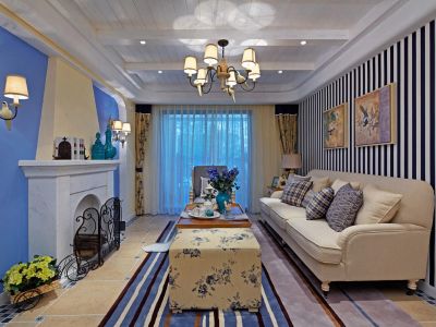 阳光城檀府地中海风格92平米装修案例