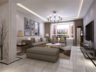 阳光嘉园现代风格114平米三居室装修案例