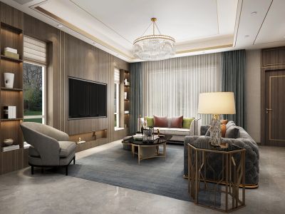 景丽东苑现代风格136平米三居室装修案例