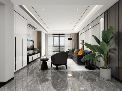 盛世家园现代风格137平米三居室装修案例