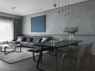 万科公园大道现代风格三居室装修案例