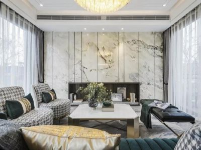 公园大道现代风格140平米三居室装修案例