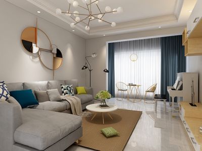 保利康桥二居82简约风格装修案例