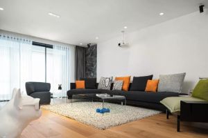 160㎡现代黑白灰，简洁时尚，舒适高档