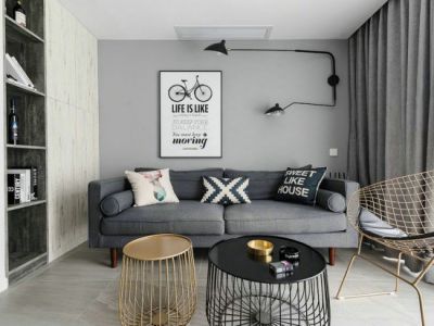 保利理想城 80平米简约风格装修案例