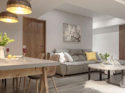 江山大名城现代风格100平米三居室装修效果图案例