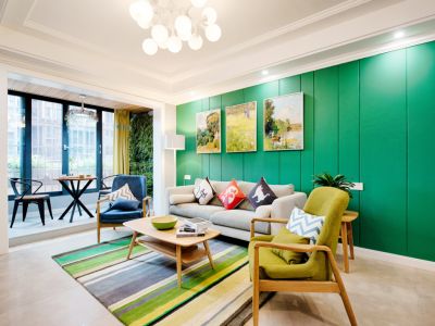 同森锦逸126平米混搭风格装修案例