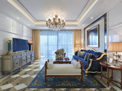 芙蓉苑欧式风格136平米三居室装修案例