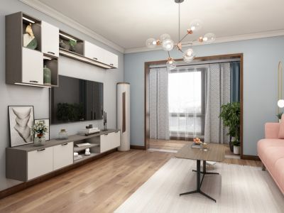 和谐家园北欧风格124平米三居室装修案例