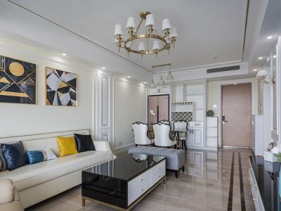 和平新城现代风格106平米三居室装修案例